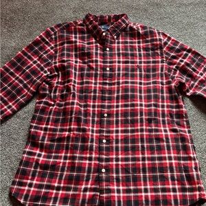 Sz XXL Polo Ralph Lauren slim fit Performance Men's Plaid Shirt - Red and Black